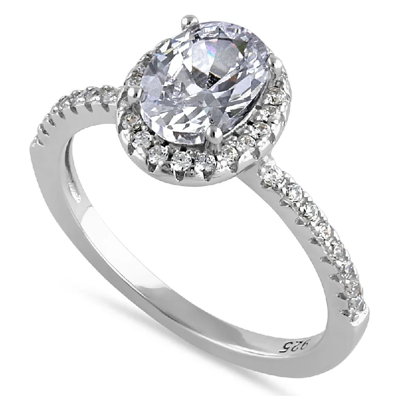 Engagement Rings with Sapphire and Diamond Combinations in a Vintage StyleSterling Silver Chic Oval Halo Round Cut Clear CZ Engagement Ring Engagement Rings with Sapphire and Diamond Combinations in a Vintage StyleSterling Silver Chic Oval Halo Round Cut Clear CZ Engagement Ring