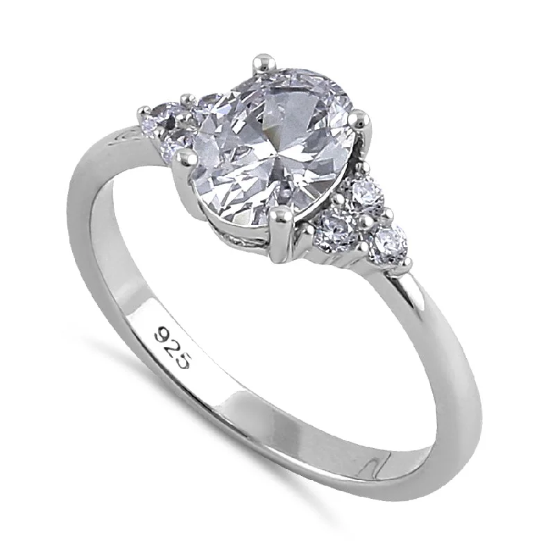 Heart - Shaped Engagement Rings in 14K Pink Gold for a Romantic ProposalSterling Silver Clear Oval CZ Engagement Ring Heart - Shaped Engagement Rings in 14K Pink Gold for a Romantic ProposalSterling Silver Clear Oval CZ Engagement Ring