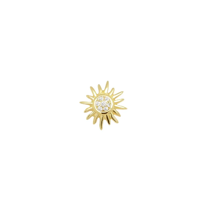 Rhinestone - Embellished Crown - Shaped Stud Earrings for a Princess - Inspired LookSun Ray Earring | .90GMS .02CT | Single Rhinestone - Embellished Crown - Shaped Stud Earrings for a Princess - Inspired LookSun Ray Earring | .90GMS .02CT | Single
