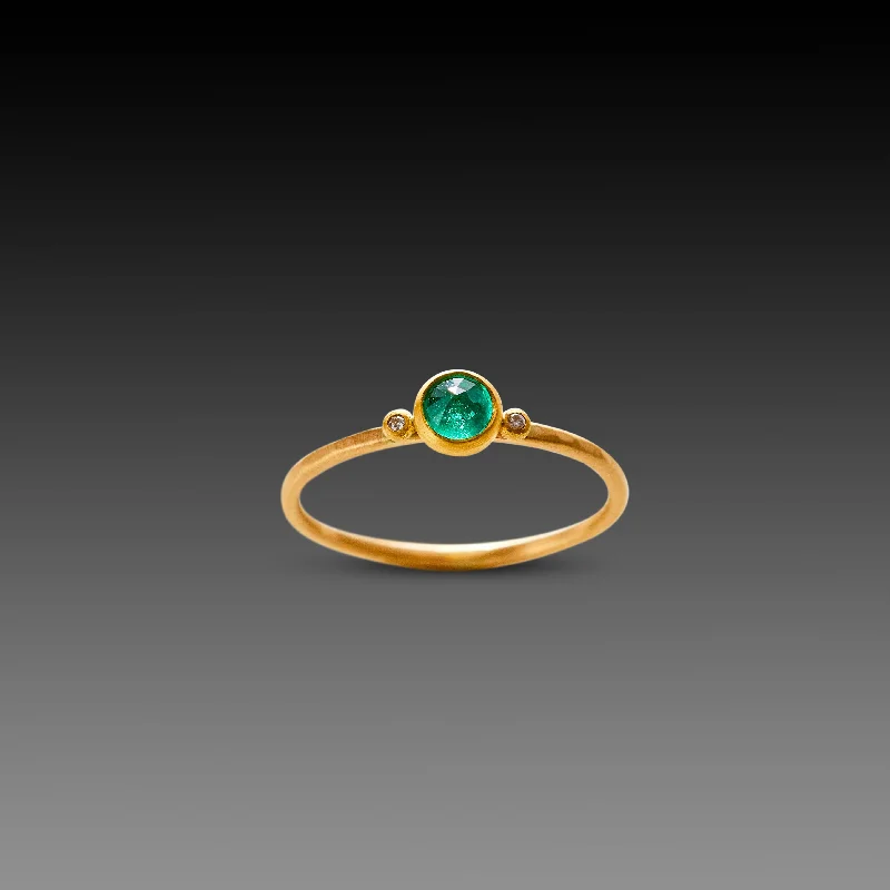 Garnet Gemstone Rings in 18K Gold Vermeil with Intricate Engravings for a Traditional AestheticTiny Emerald Ring with Two Diamond Dots Garnet Gemstone Rings in 18K Gold Vermeil with Intricate Engravings for a Traditional AestheticTiny Emerald Ring with Two Diamond Dots