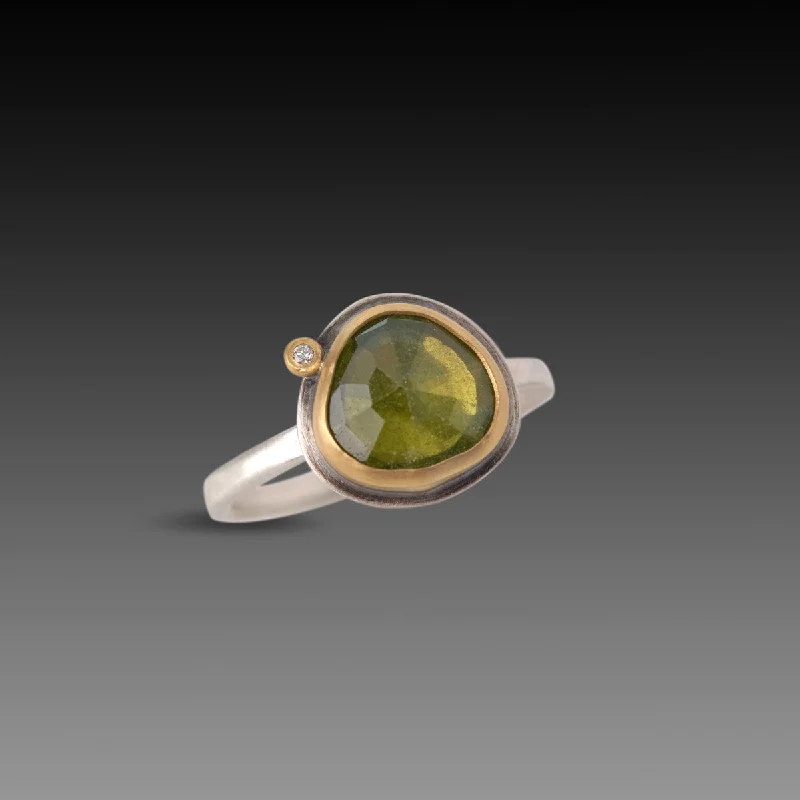 Moonstone Gemstone Rings in Silver - Plated Copper with a Celtic - Inspired Pattern for a Mystical VibeVesuvianite Ring with Diamond Dot Moonstone Gemstone Rings in Silver - Plated Copper with a Celtic - Inspired Pattern for a Mystical VibeVesuvianite Ring with Diamond Dot