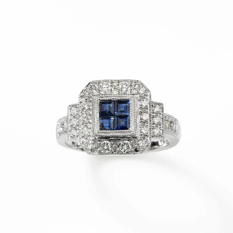 Ruby Gemstone Rings in 14K Yellow Gold with a Solitaire Setting for a Classic and Bold StatementVintage Style Sapphire and Diamond Ring, 18K White Gold Ruby Gemstone Rings in 14K Yellow Gold with a Solitaire Setting for a Classic and Bold StatementVintage Style Sapphire and Diamond Ring, 18K White Gold