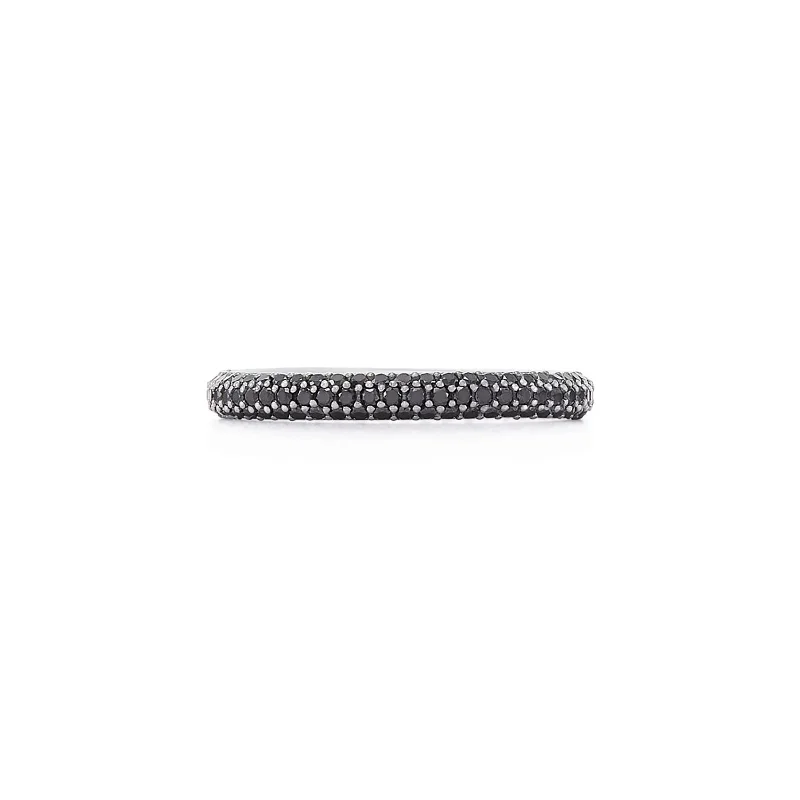 Knuckle - Duster Fashion Rings in Black - Plated Metal with Spike DetailsMoonlight 3-Row Ring with Pavé Black Diamonds Knuckle - Duster Fashion Rings in Black - Plated Metal with Spike DetailsMoonlight 3-Row Ring with Pavé Black Diamonds
