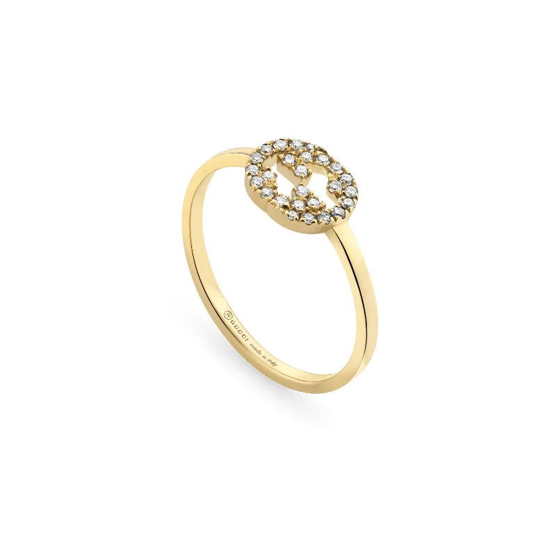 Vintage - Reproduction Fashion Rings in Bronze with Cameo - Style MedallionsInterlocking G Ring with Diamonds Vintage - Reproduction Fashion Rings in Bronze with Cameo - Style MedallionsInterlocking G Ring with Diamonds