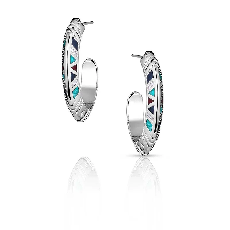 Beaded hoop earringsHidden Mosaic Hoop Earrings