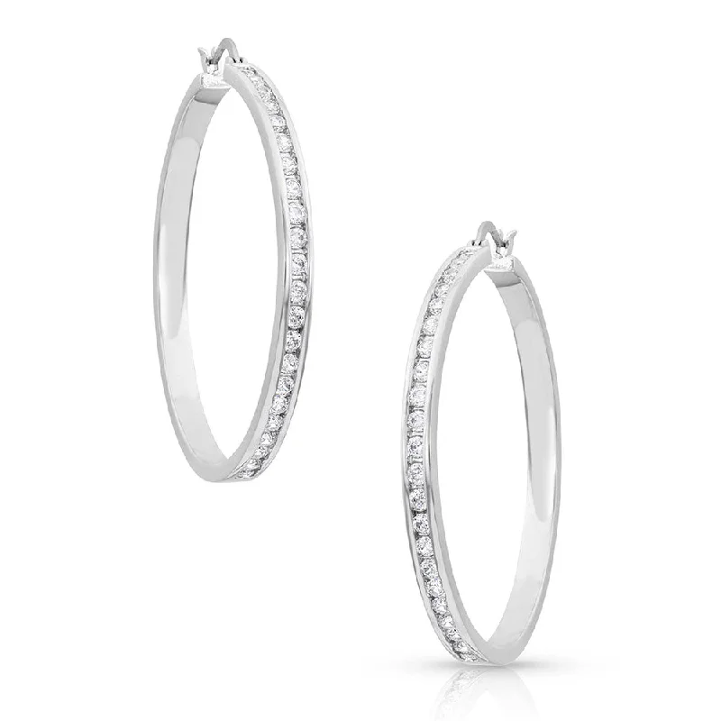Everyday hoop earringsStar Light Lined Hoop Earrings