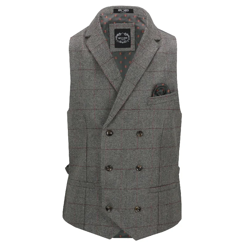Men's animal - print rings with leopard or snake patternsKANO – HERRINGBONE DOUBLE BREASTED GREY WAISTCOAT Men's animal - print rings with leopard or snake patternsKANO – HERRINGBONE DOUBLE BREASTED GREY WAISTCOAT