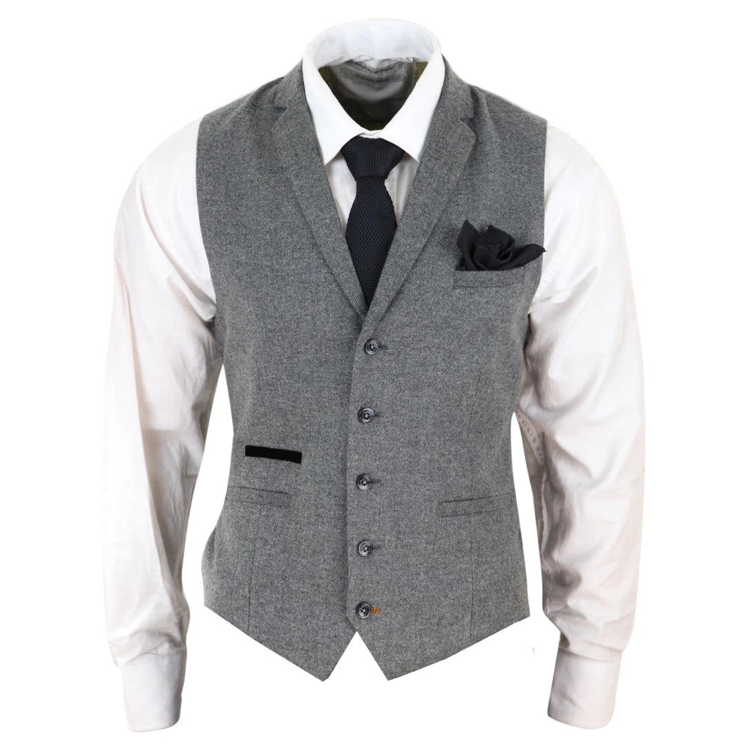 Men's hematite - ring for a metallic gray lusterMartez - Men's Waistcoat Wool Herringbone Tweed Dark Grey Formal Classic 1920s Tailored Men's hematite - ring for a metallic gray lusterMartez - Men's Waistcoat Wool Herringbone Tweed Dark Grey Formal Classic 1920s Tailored