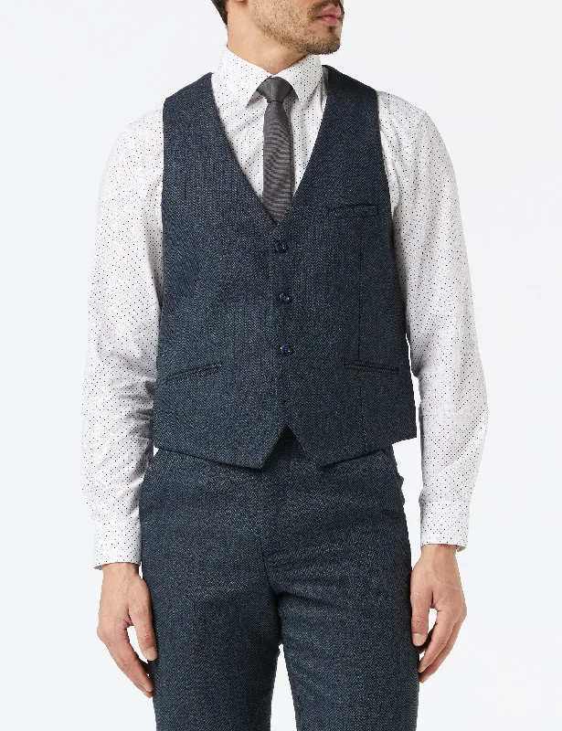 Men's music - note rings for musiciansMens Herringbone Navy Retro Peaky Blinders Style Fitted Waistcoat Men's music - note rings for musiciansMens Herringbone Navy Retro Peaky Blinders Style Fitted Waistcoat