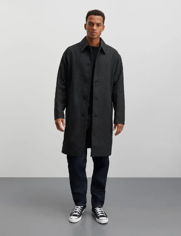 Men's budget - friendly rings for cost - conscious shoppersWool Herringbone Curtis Coat, Charcoal Gray Men's budget - friendly rings for cost - conscious shoppersWool Herringbone Curtis Coat, Charcoal Gray