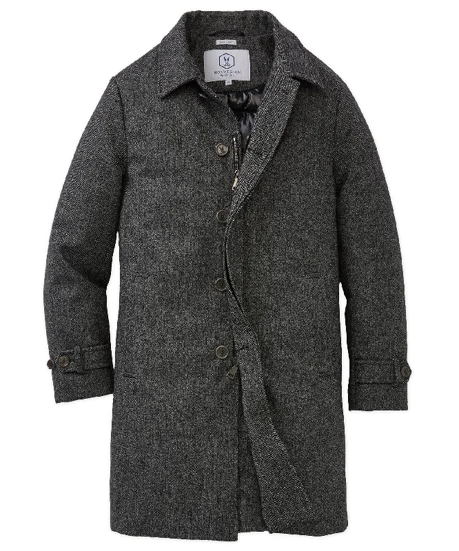 Men's anti - allergy rings for sensitive skinWool-Cashmere Herringbone Three-Quarter-Length Coat Men's anti - allergy rings for sensitive skinWool-Cashmere Herringbone Three-Quarter-Length Coat