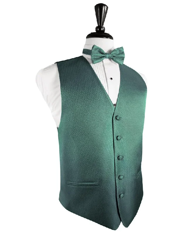 Men's classic silver wedding rings with simple bandsAqua Herringbone Tuxedo Vest