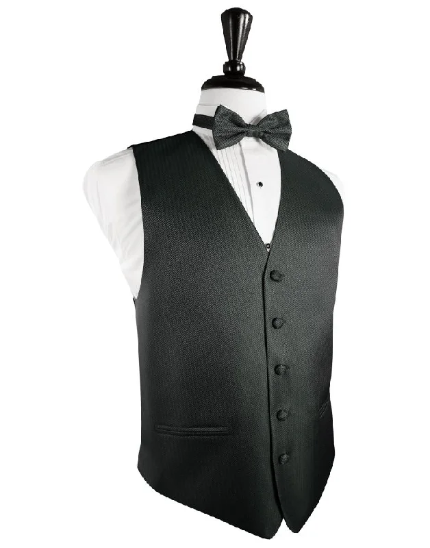 Men's gold signet rings with engraved initialsAsphalt Herringbone Tuxedo Vest