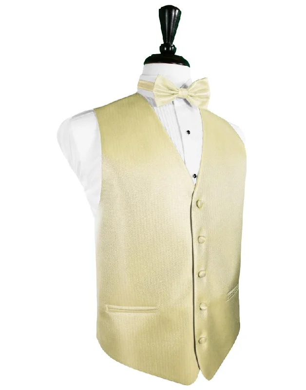 Men's tungsten carbide rings with a brushed textureBanana Herringbone Tuxedo Vest