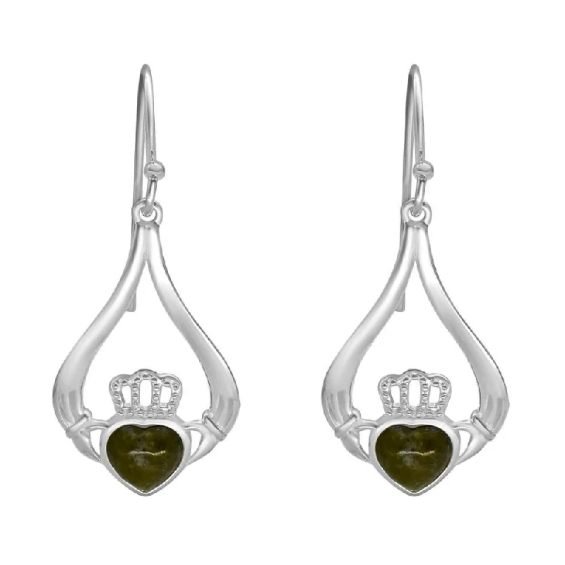 Custom - designed drop earrings to match your styleConnemara Marble Claddagh Earrings Silver Custom - designed drop earrings to match your styleConnemara Marble Claddagh Earrings Silver