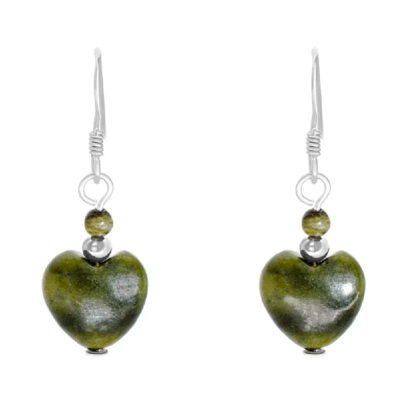 Crystal - adorned drop earrings for a glamorous lookLarge Heart Earrings Silver