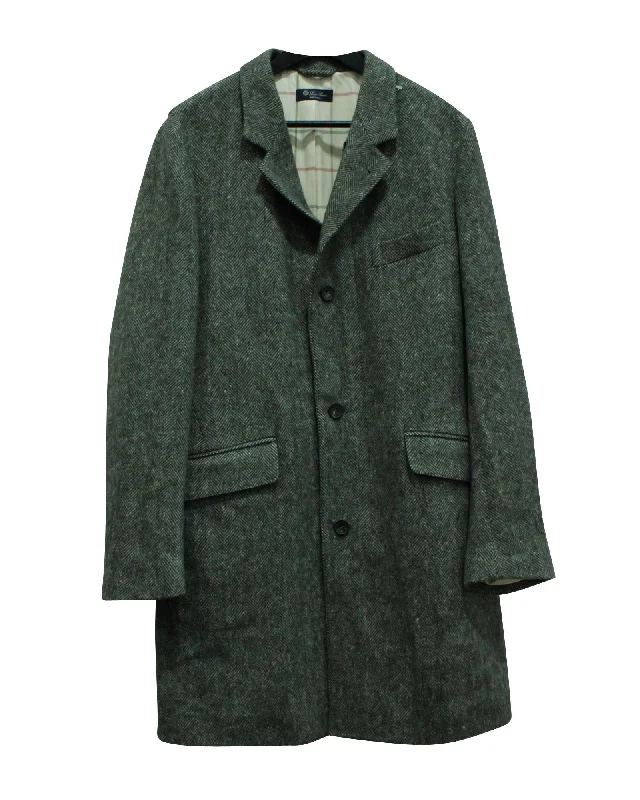 Men's cross - shaped rings for a religious statementHerringbone-Tweed Belted Trench Coat in Grey Wool Men's cross - shaped rings for a religious statementHerringbone-Tweed Belted Trench Coat in Grey Wool