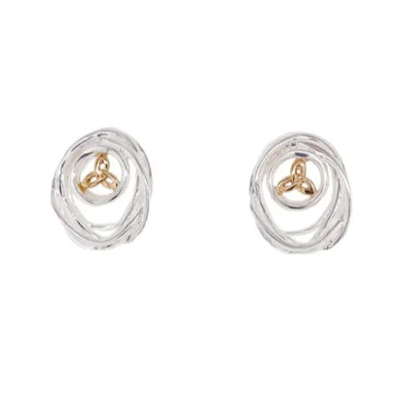 Ethnic - inspired drop earrings with cultural motifsS/sil + 10k Celtic Cradle of Life Post Earrings Ethnic - inspired drop earrings with cultural motifsS/sil + 10k Celtic Cradle of Life Post Earrings