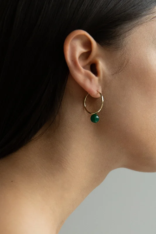 Statement hoop earringsHOOP EARRING WITH GEMSTONE