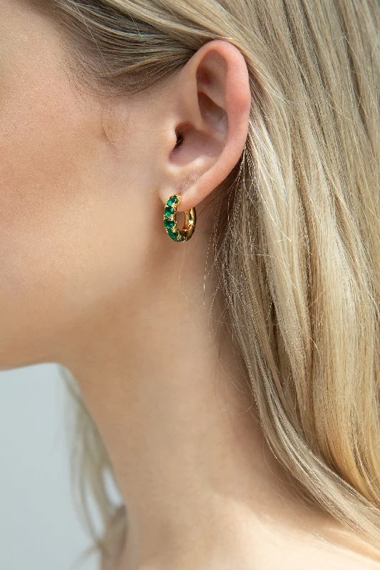 Vintage hoop earringsHOOP EARRING WITH STONES