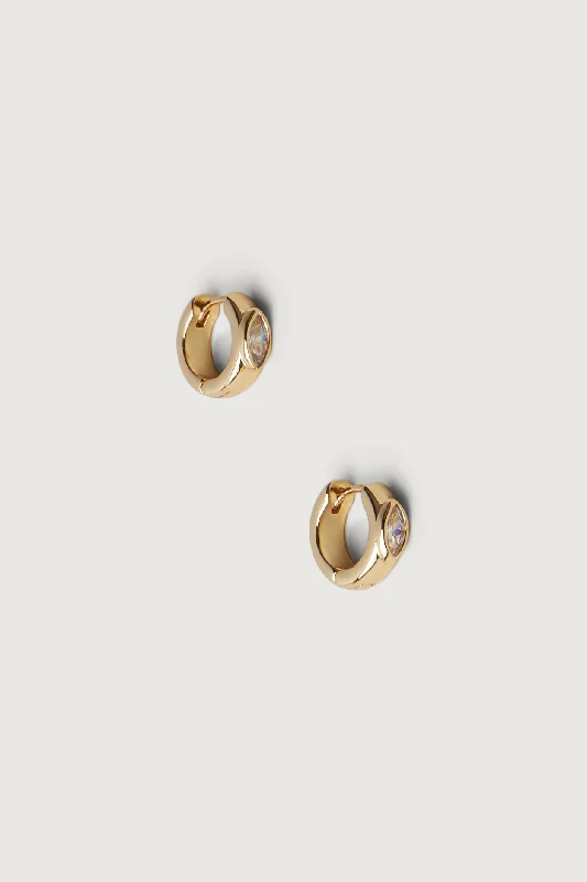Rose gold hoop earringsHOOP EARRING WITH ZIRCONIA