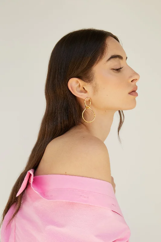Feather - inspired drop earrings for a unique and delicate lookKNOT DROP EARRING