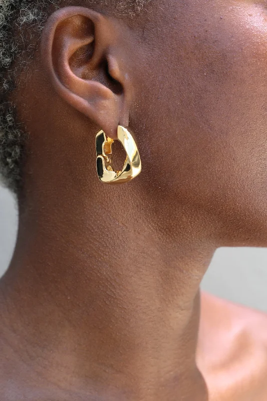 Oval hoop earringsABSTRACT HOOP EARRINGS