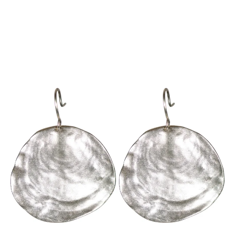 Small hoop earringsSterling Silver Large Flat Shell Earrings