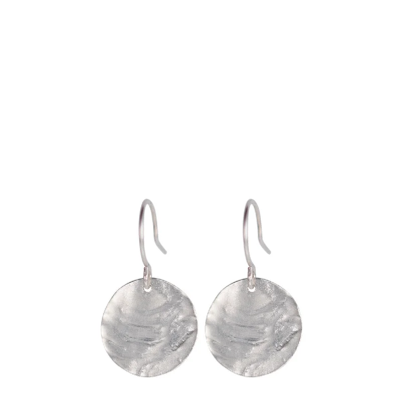 Minimalist hoop earringsSterling Silver Medium Shell Disc Earrings