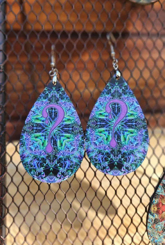 Personalized hoop earringsSAMPLE: Wooden Hypnagogia Dripper Earrings