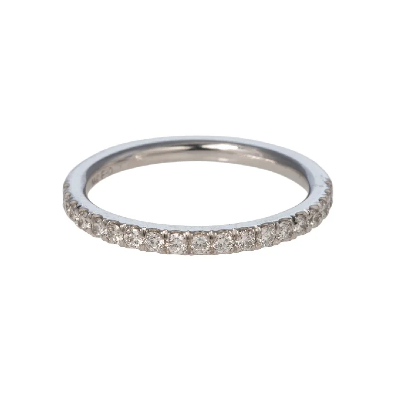 Women's Rings with Hidden Compartments for Secret Keepsakes.29ctw Diamond Pavé 14K White Gold Halfway Band Women's Rings with Hidden Compartments for Secret Keepsakes.29ctw Diamond Pavé 14K White Gold Halfway Band