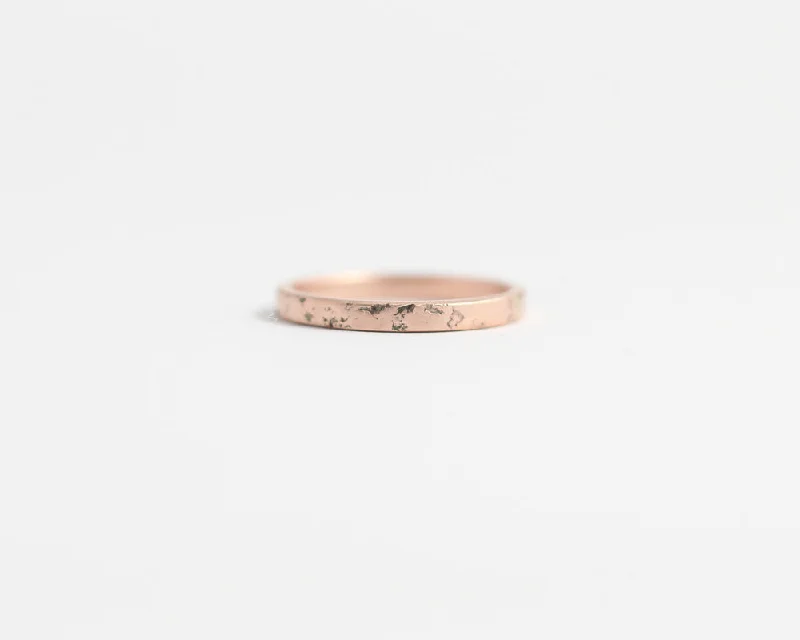 Statement - Making Cocktail Rings for Women with Large Cubic ZirconiaDistressed Band in Rose Gold - Narrow Statement - Making Cocktail Rings for Women with Large Cubic ZirconiaDistressed Band in Rose Gold - Narrow