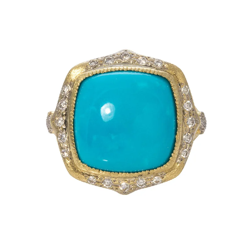 Vintage - Inspired Filigree - Design Women's Rings in Sterling SilverJude Frances Moroccan Marrakesh Cushion Turquoise Ring Vintage - Inspired Filigree - Design Women's Rings in Sterling SilverJude Frances Moroccan Marrakesh Cushion Turquoise Ring