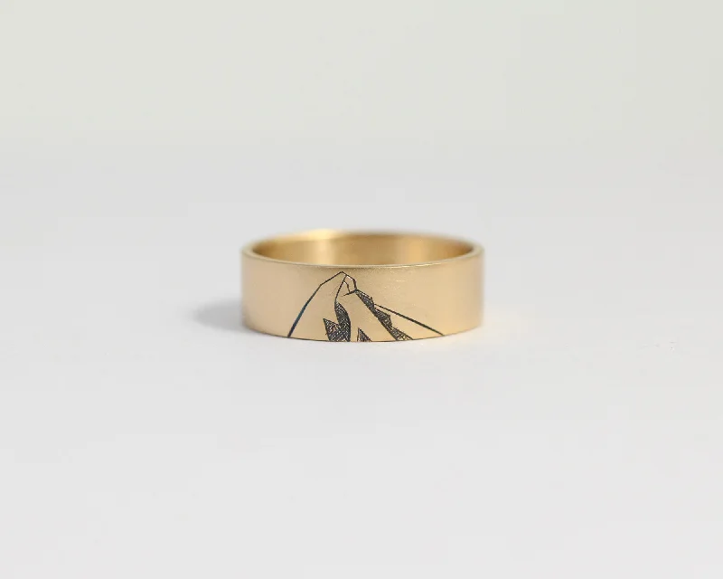 Statement - Making Cocktail Rings for Women with Large Cubic ZirconiaMountain Ring in Yellow Gold - Wide Statement - Making Cocktail Rings for Women with Large Cubic ZirconiaMountain Ring in Yellow Gold - Wide