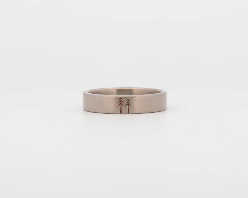 Minimalist Women's Rings with a Single Pearl in 14K Gold - Plated BandsREADY TO SHIP #296 Titanium Woodland Ring - Medium Minimalist Women's Rings with a Single Pearl in 14K Gold - Plated BandsREADY TO SHIP #296 Titanium Woodland Ring - Medium