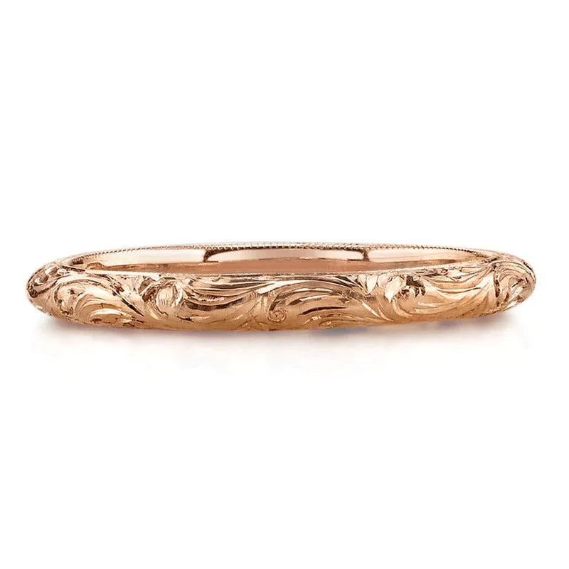 Women's 18K Gold Solitaire Diamond Ring for an Elegant Everyday LookSingle Stone 18K Rose Gold Natalie Band Women's 18K Gold Solitaire Diamond Ring for an Elegant Everyday LookSingle Stone 18K Rose Gold Natalie Band