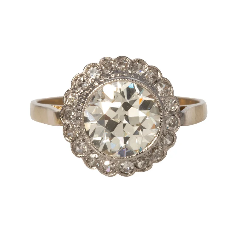 Diamond - Encrusted Women's Rings for Special Occasions in 18K GoldVictorian 2.14ctw Old European Diamond Cluster Engagement Ring Diamond - Encrusted Women's Rings for Special Occasions in 18K GoldVictorian 2.14ctw Old European Diamond Cluster Engagement Ring