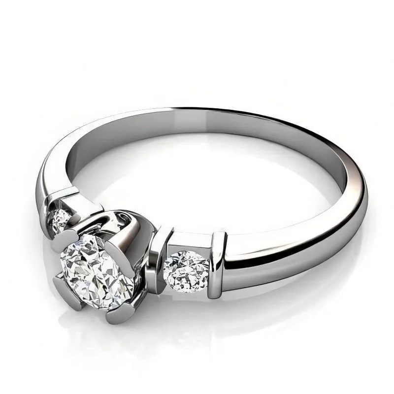 Commemorate rings with a diamond - and - topaz combination0.80 CT Round Cut Diamonds - Three Stone Ring Commemorate rings with a diamond - and - topaz combination0.80 CT Round Cut Diamonds - Three Stone Ring