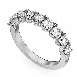 Ruby - centered commemorate rings to symbolize passionWhite Gold Diamond Band.
