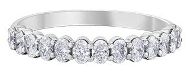 Commemorate rings featuring multiple birthstones in a rowWhite Gold Diamond Band.