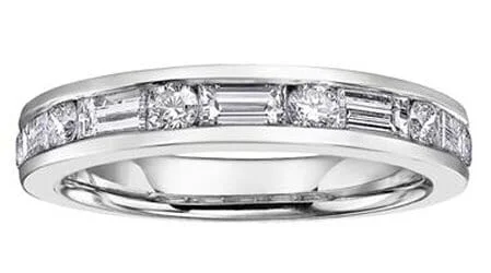 Commemorate rings with a floral motif inlaid with enamelWhite Gold Diamond Band.