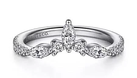 Two - tone metal commemorate rings for a unique lookWhite Gold Diamond Band.