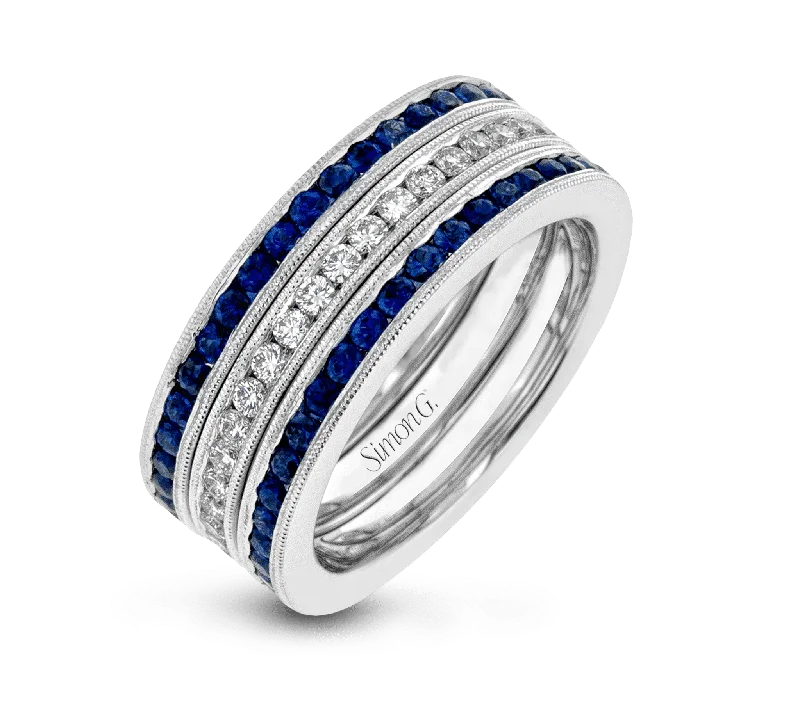 Commemorate rings with a filigree - wrapped gemstoneWedding Band Set In 18k Gold With Diamonds Commemorate rings with a filigree - wrapped gemstoneWedding Band Set In 18k Gold With Diamonds