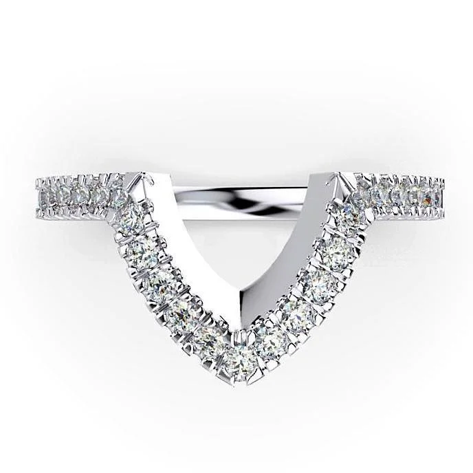 Commemorate rings with a diamond - and - lapis lazuli combinationV-Shape Diamond Ring 18K White Gold Commemorate rings with a diamond - and - lapis lazuli combinationV-Shape Diamond Ring 18K White Gold