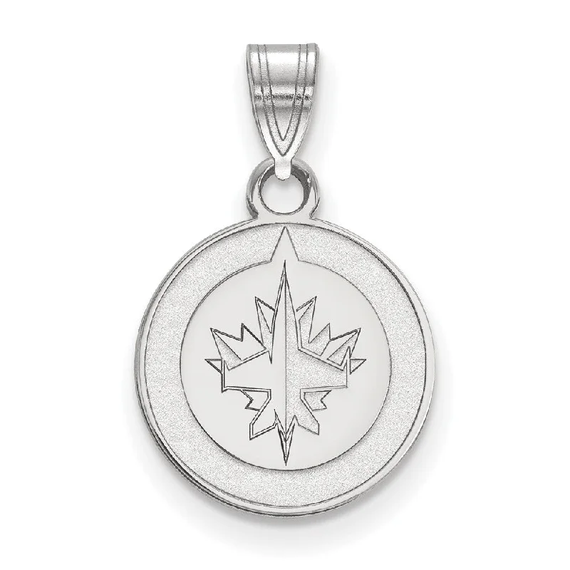 LED - Illuminated Moon Pendant Necklace for Nighttime Events10k White Gold NHL Winnipeg Jets Small Disc Pendant LED - Illuminated Moon Pendant Necklace for Nighttime Events10k White Gold NHL Winnipeg Jets Small Disc Pendant