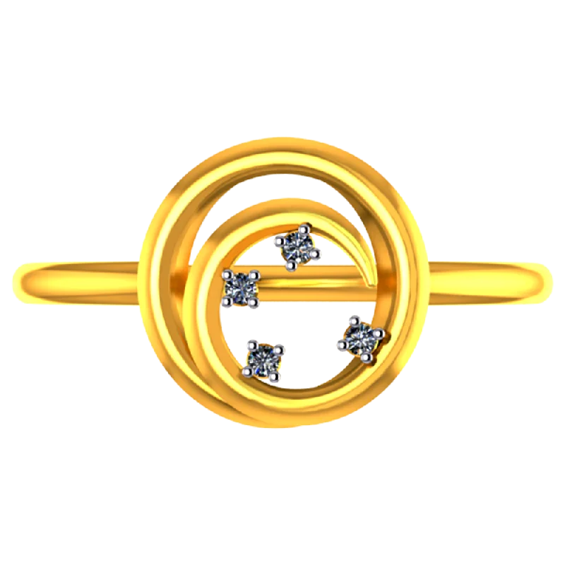 Art Deco - Inspired Women's Diamond Rings with Geometric Designs and Baguette - Cut Diamonds18k Diamond Ring With A Diamond Studded Circle On Top Art Deco - Inspired Women's Diamond Rings with Geometric Designs and Baguette - Cut Diamonds18k Diamond Ring With A Diamond Studded Circle On Top