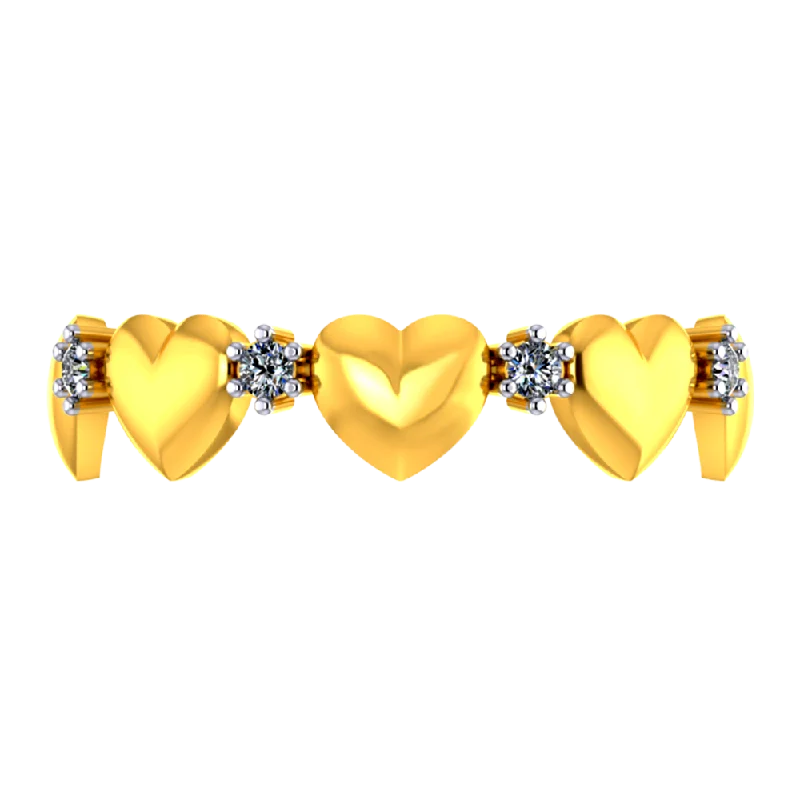 Women's Diamond Rings with Sapphire Accents in Blue for a Colorful and Sophisticated Touch18k Diamond Ring With Hearts And Diamond Studs Designed In A Halo Circle Women's Diamond Rings with Sapphire Accents in Blue for a Colorful and Sophisticated Touch18k Diamond Ring With Hearts And Diamond Studs Designed In A Halo Circle