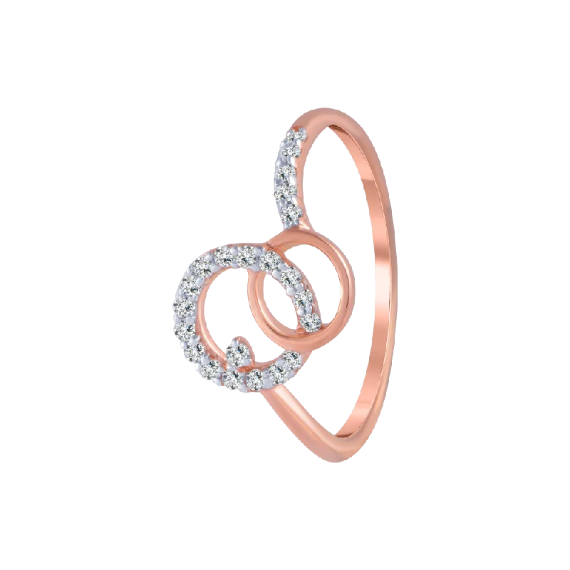 Three - Stone Women's Diamond Rings Symbolizing Past, Present, and Future with Emerald - Cut Diamonds18KT (750) Rose Gold And Diamond Ring For Women Three - Stone Women's Diamond Rings Symbolizing Past, Present, and Future with Emerald - Cut Diamonds18KT (750) Rose Gold And Diamond Ring For Women