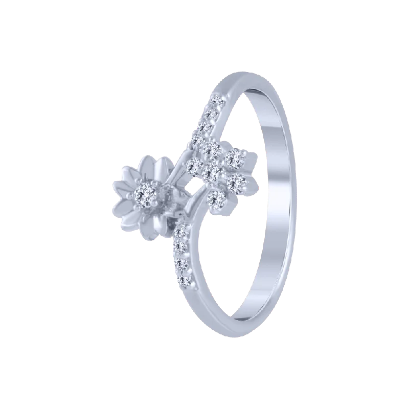 Women's Diamond Rings with Sapphire Accents in Blue for a Colorful and Sophisticated Touch18KT (750) White Gold And Diamond Ring For Women Women's Diamond Rings with Sapphire Accents in Blue for a Colorful and Sophisticated Touch18KT (750) White Gold And Diamond Ring For Women
