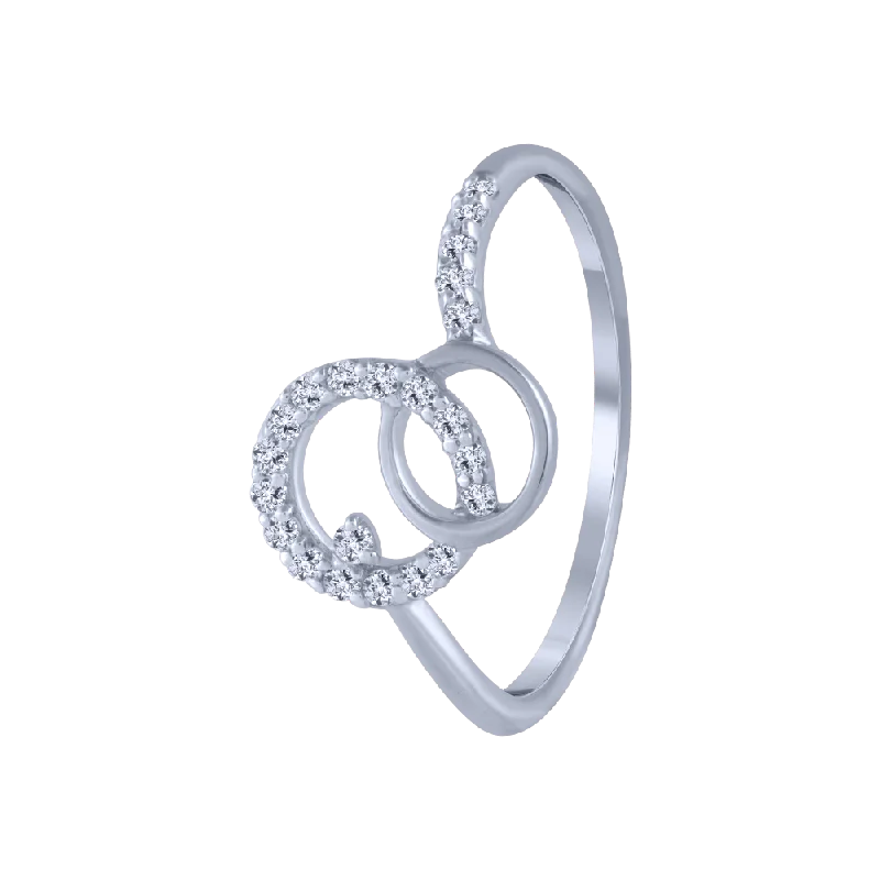 Vintage - Style Women's Diamond Rings with Floral - Engraved Bands and Multiple Diamond Accents18KT (750) White Gold And Diamond Ring For Women Vintage - Style Women's Diamond Rings with Floral - Engraved Bands and Multiple Diamond Accents18KT (750) White Gold And Diamond Ring For Women